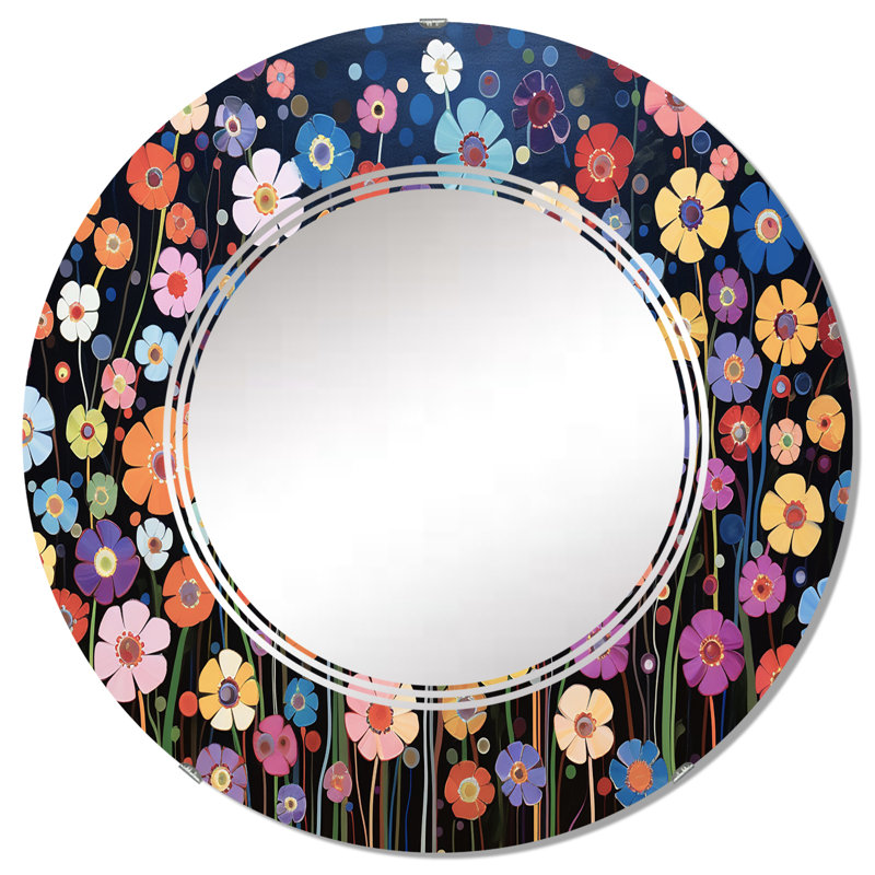 Miroir abstrait Kaléidoscope, 32 po x 32 po