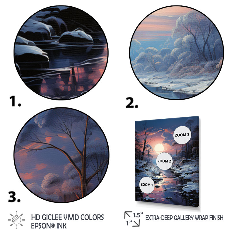 Fuchsia blanc hiver crépuscule III, H 20 po x l 12 po x P 1 po, Cadre flottant blanc