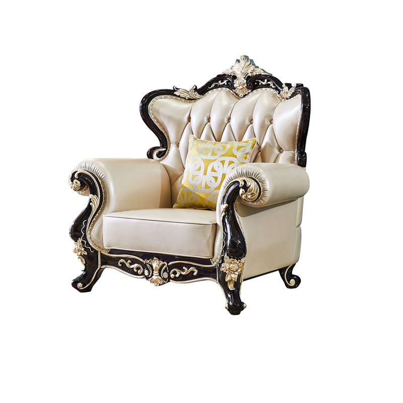 Fauteuil en bois de vache de 49,21 po