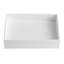 Lavabo de salle de bain vasque rectangulaire blanc mat en résine