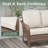 Grand Patio Outdoor 71'' Wicker Outdoor Sofa, Wicker Sectional Patio Sofa With Comfy Cushions For Yard, Garden, Pool-1412569706