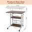Bureau d'ordinateur à hauteur ajustable avec roulettes
