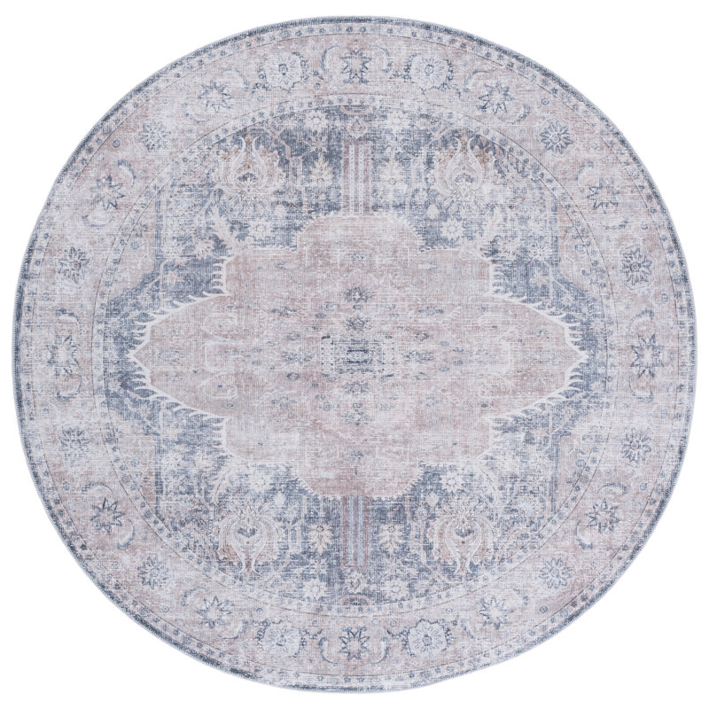 Arizona 244 Performance Machine Washable Oriental Rug, Round 6'