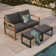 Arunas 2 - Person Outdoor Seating Group With Ottoman