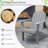 Patio Adirondack Chair With Inclined Seat High Backrest & Wide Armrests-874356227