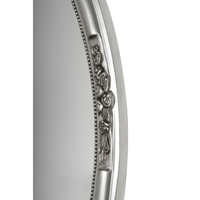 Oval Wood Framed Wall Mounted Accent Mirror