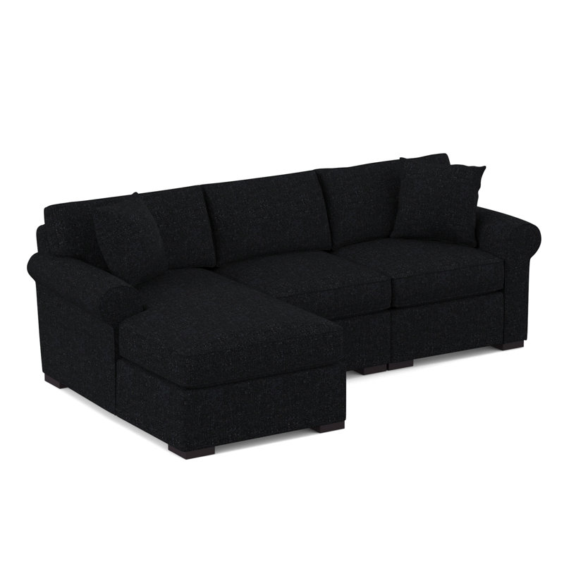 Star Upholstered L-Shaped Sectional, Vibe Nocturnal Chenille, Left Hand Facing