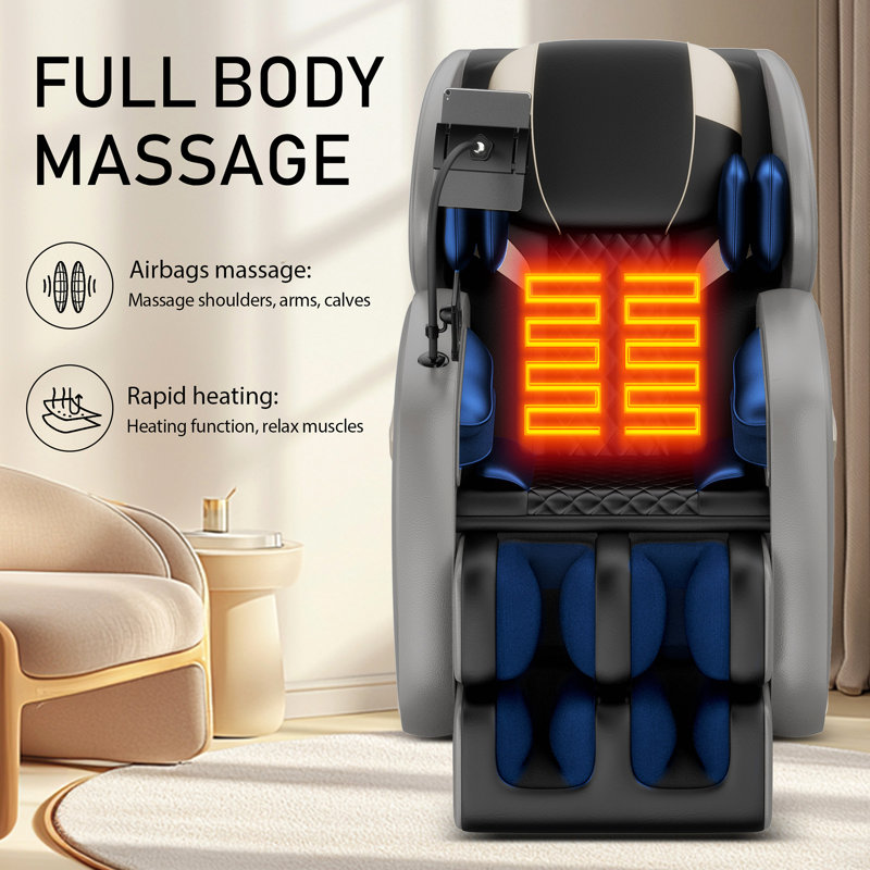 Fauteuil de massage inclinable sans gravité avec pression d'air corporelle complète