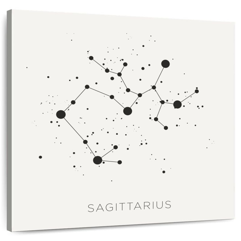 Constellation du zodiaque Javetta Sagittaire, H 10 po x l 10 po