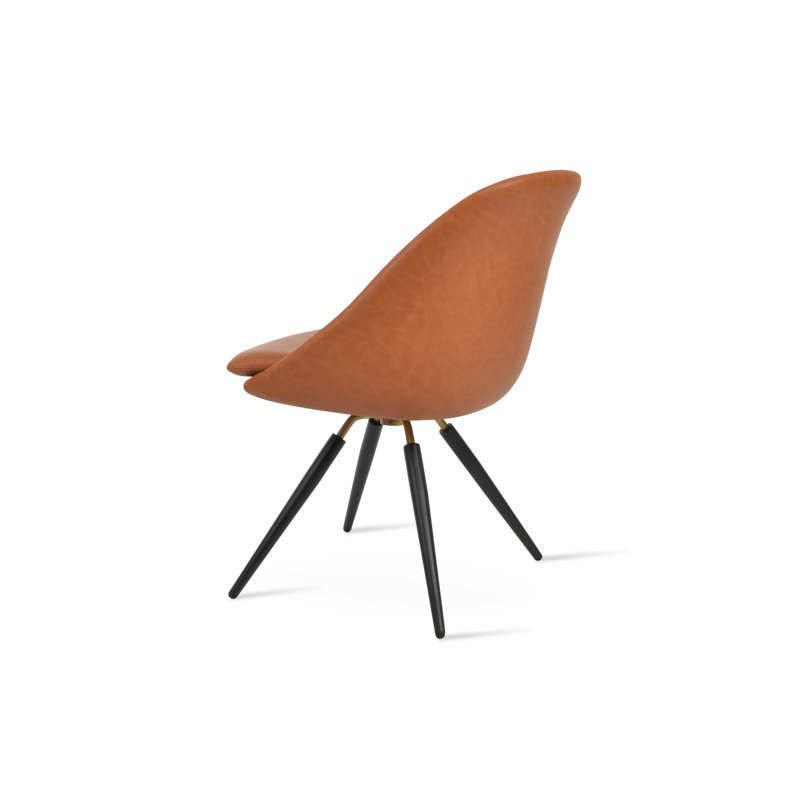 Avanos Carrot Side Chair, Cinnamon, Black