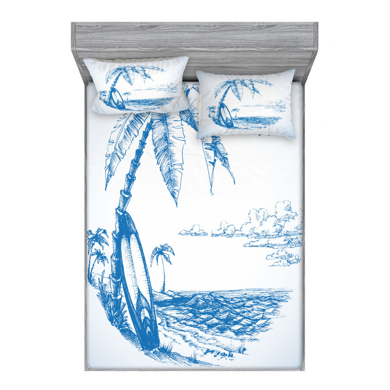Microfiber Sheet Set, Queen Sheet Set with Fitted Sheet