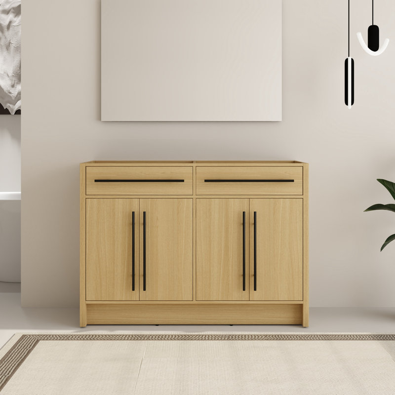 Base de meuble-lavabo double 48 po seulement, base sans comptoir