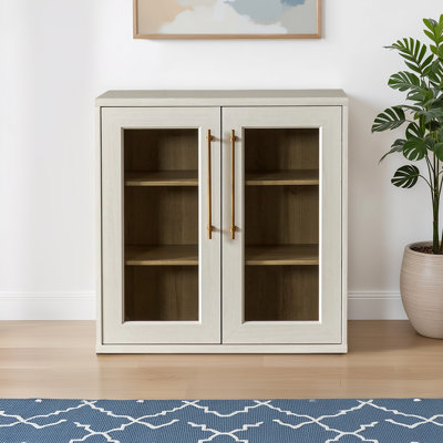 Mercer41 Evers Acrylic Storage Cabinet, Sideboard Buffet Cabinet With Storage
