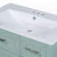 Ensemble de meuble-lavabo avec lavabo 30 po, armoire de salle de bain verte avec tiroirs, structure solide et panneau de fibres à densité moyenne-789353837