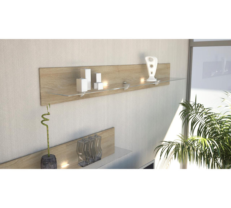 Mccloskey Floating Shelf, Oak, 20cm H x 146cm W x 19cm D