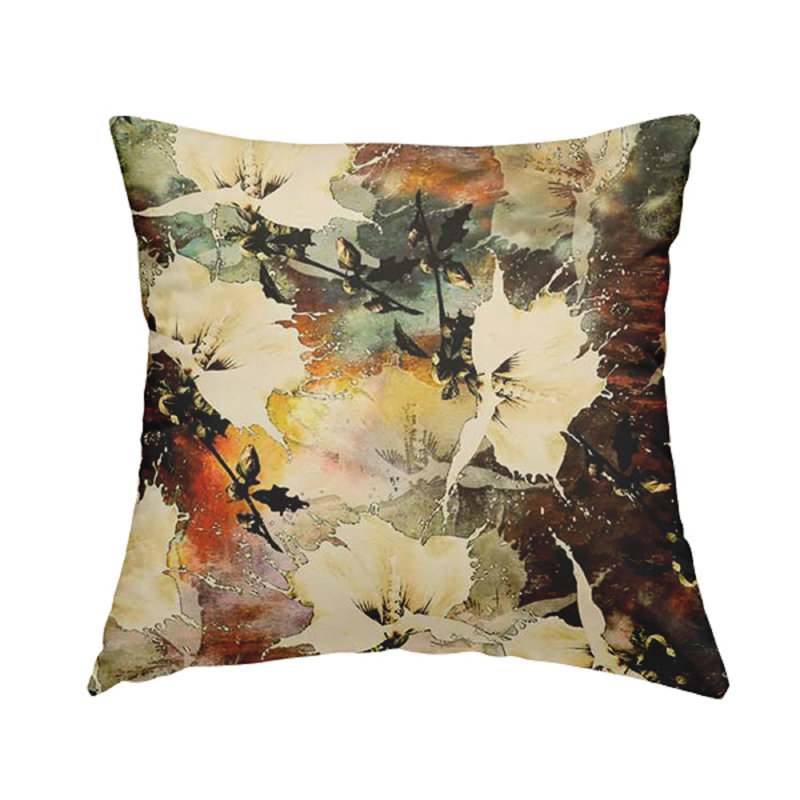 Chaffins Floral Square Cushion, 43cm H x 43cm W x 5cm D