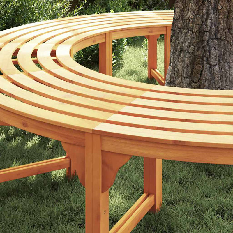 Solid Wood Outdoor Bench, 45cm H x 210cm W x 80cm D