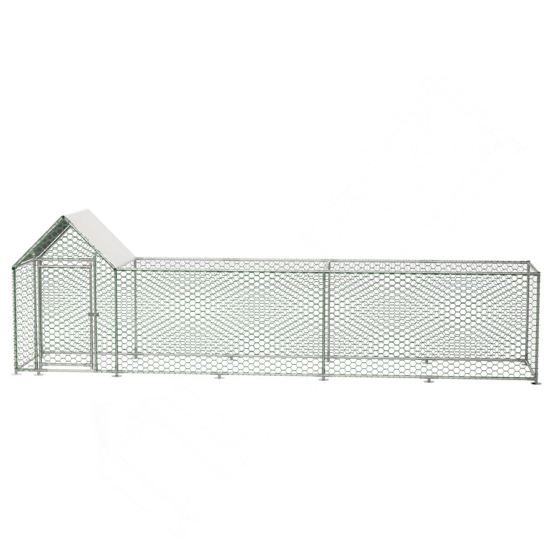 Cage à poulailler en métal avec couvercle 16 x 3 pi