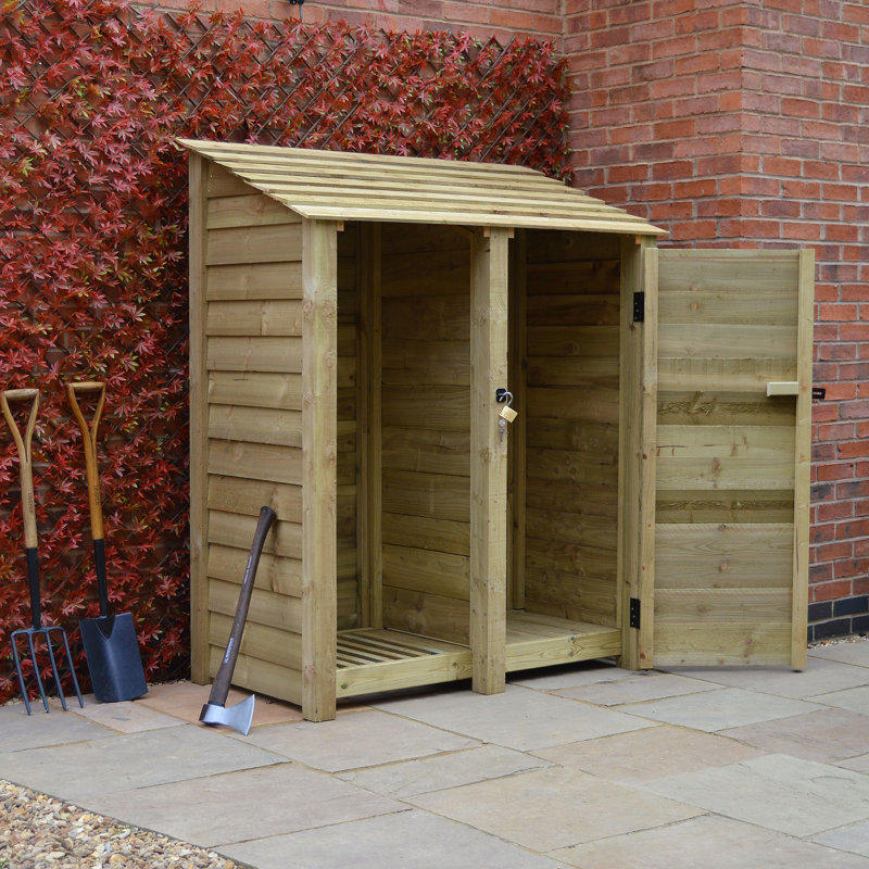 5 Ft. x 3 Ft. Log & Tool Store - Double Bay Multi Storage, Light Green