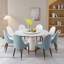Table de salle à manger moderne 59,05 "en pierre artificielle avec plateau rond 31,5"-86184918-86184916