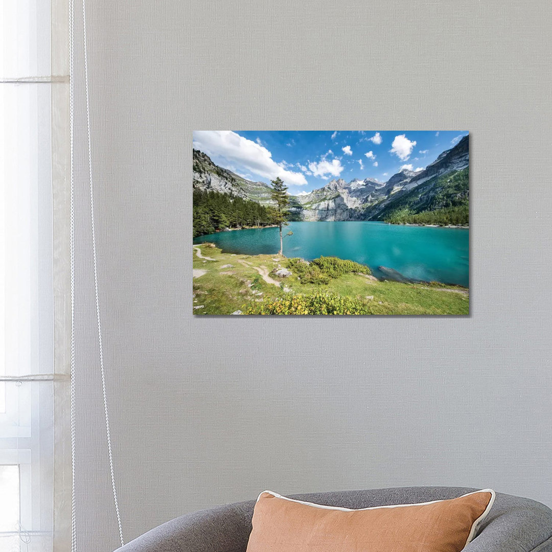 Oeschinen Lake In Switzerland by Jan Becke - Wrapped Canvas Gallery-Wrapped Canvas Giclée