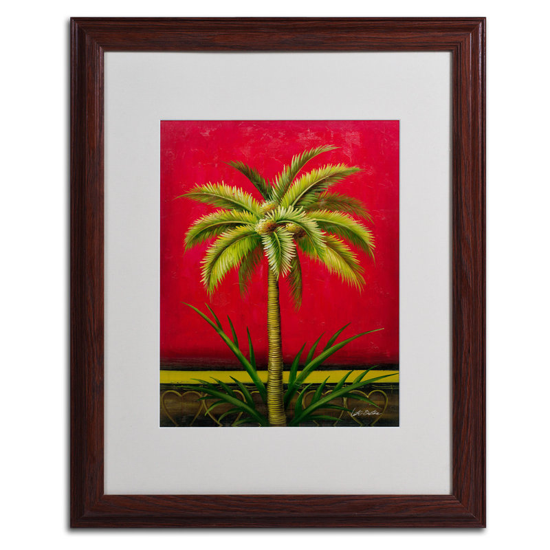 « tropical palm i », impression sur toile encadrée, H 20 po x l 16 po x P 0,5 po, Brun