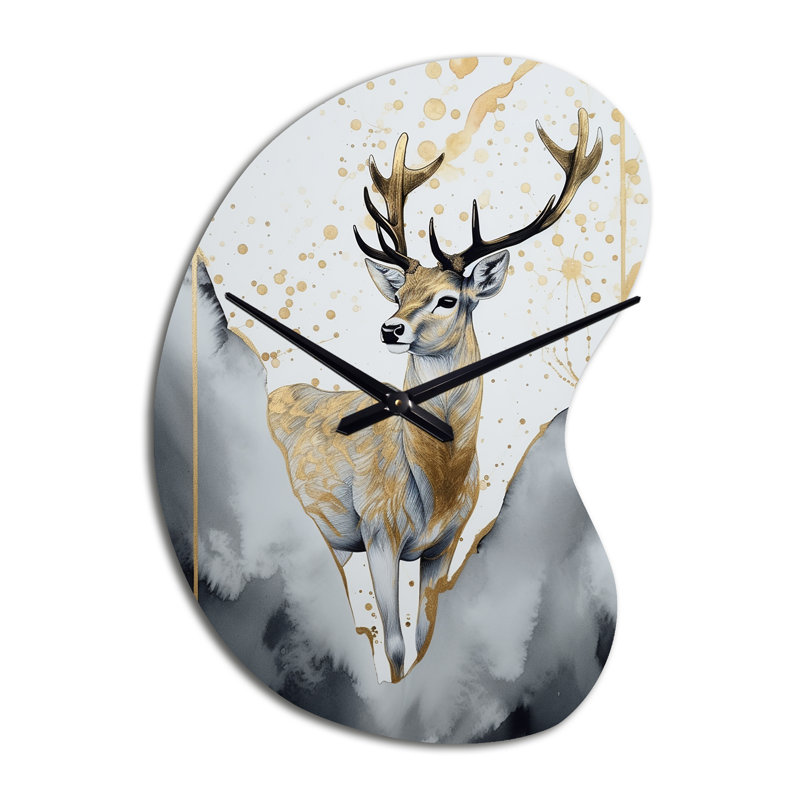 Horloge murale Opheikens Brown Deer In The Wild, II, Petit