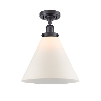 Plafonnier semi-encastré 1 lumière Ballston Urban Cone