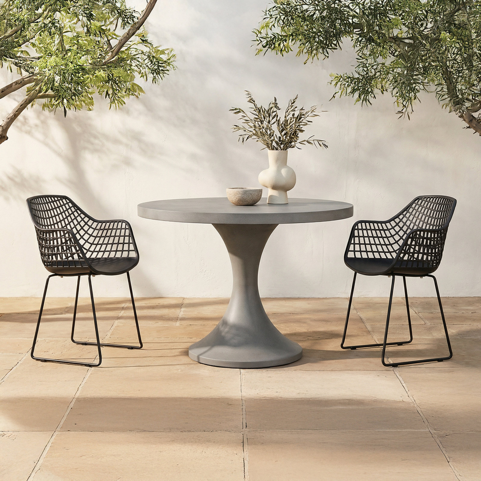 Norton Patio Dining Armchair, Black