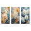 Ensemble de 3 décorations murales bleues et blanches «Mums Flowers Elegance»-108462399-108462339
