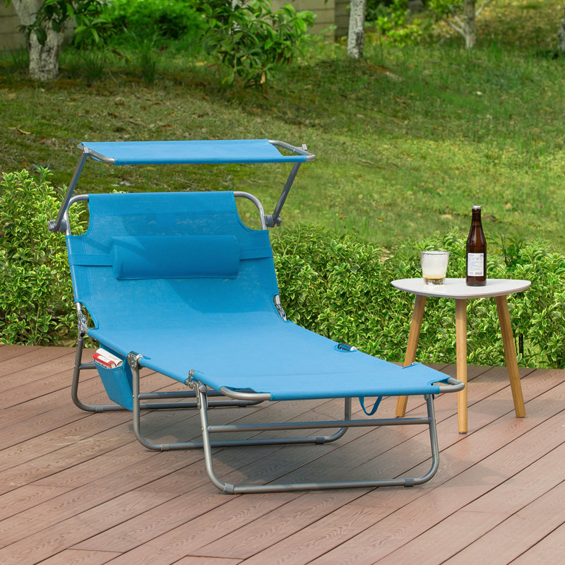 Adeeva 195cm Long Single Chaise, Blue