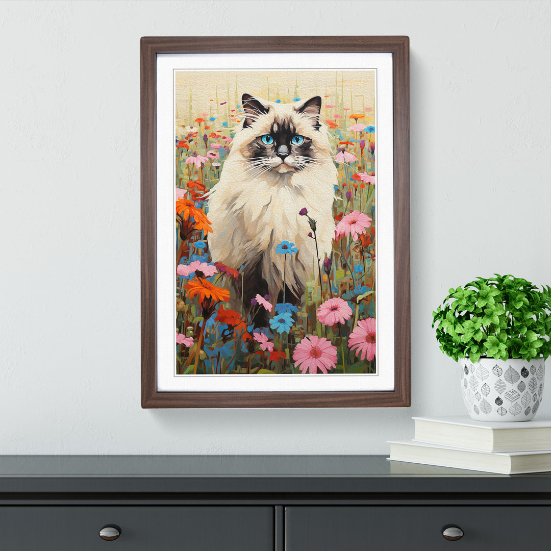 Ragdoll Katze Farbfeld - Druck