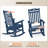 Outdoor Adirondack Rocking Chair HIPS All Weather Oversized Plastic Patio Chair Rocker（Set Of 2）-118763001