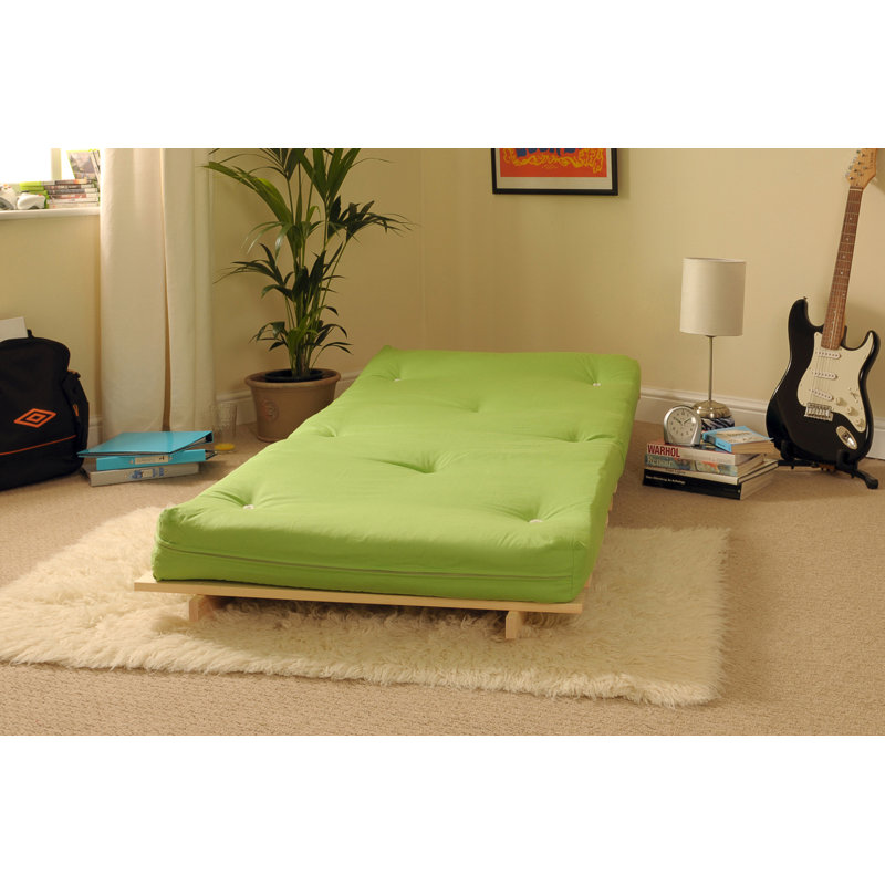 Trishelle Upholstered Convertible Sofa, 76cm H x 120cm W x 78cm D, Lime