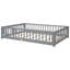 Lit plateforme pleine grandeur avec clôture et porte pour les pièces compactes et les espaces limités, fabrication en bois de pin robuste-1708403487-1708403555