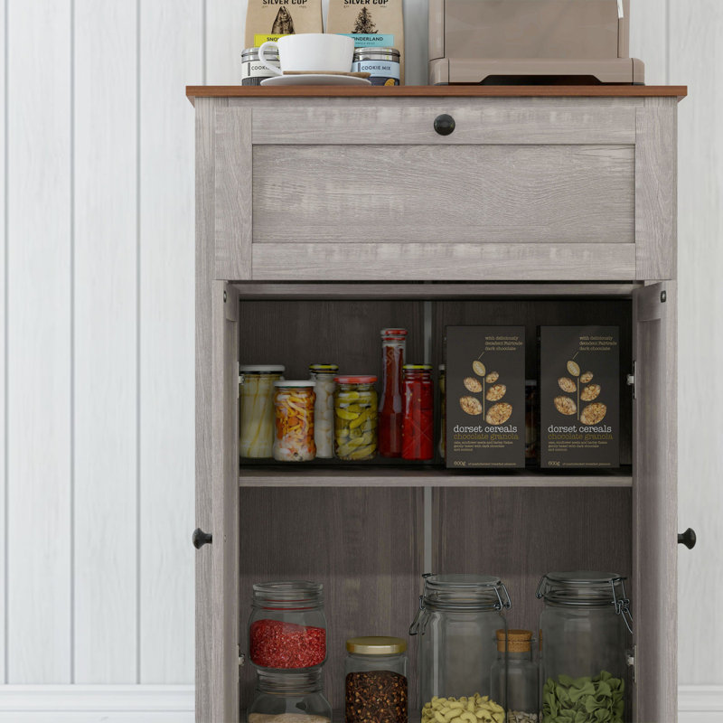 Armoire décorative Farmhouse, Gris clair