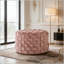 Repose-pieds rond 24 po en velours-570606518