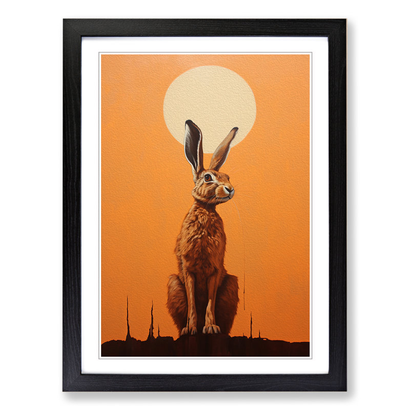 Hare Minimalism Art - Framed Print