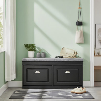 Moriah Polyester Upholstered Storage Bench