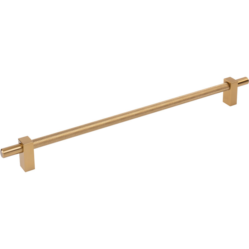 Larkin 3 Knurled Center Bar Pull, Satin Bronze, 12"