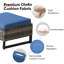 Ensemble de 2 repose-pieds en rotin avec coussins amovibles en osier pour patio-1015116432-1015116439