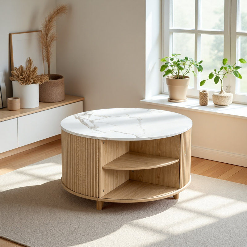round coffee table.Stable and Durable