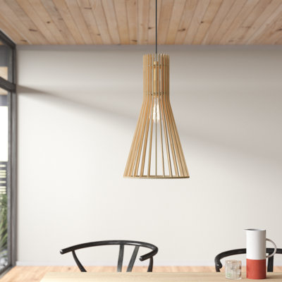 Luminaire suspendu conique à 1 lumière