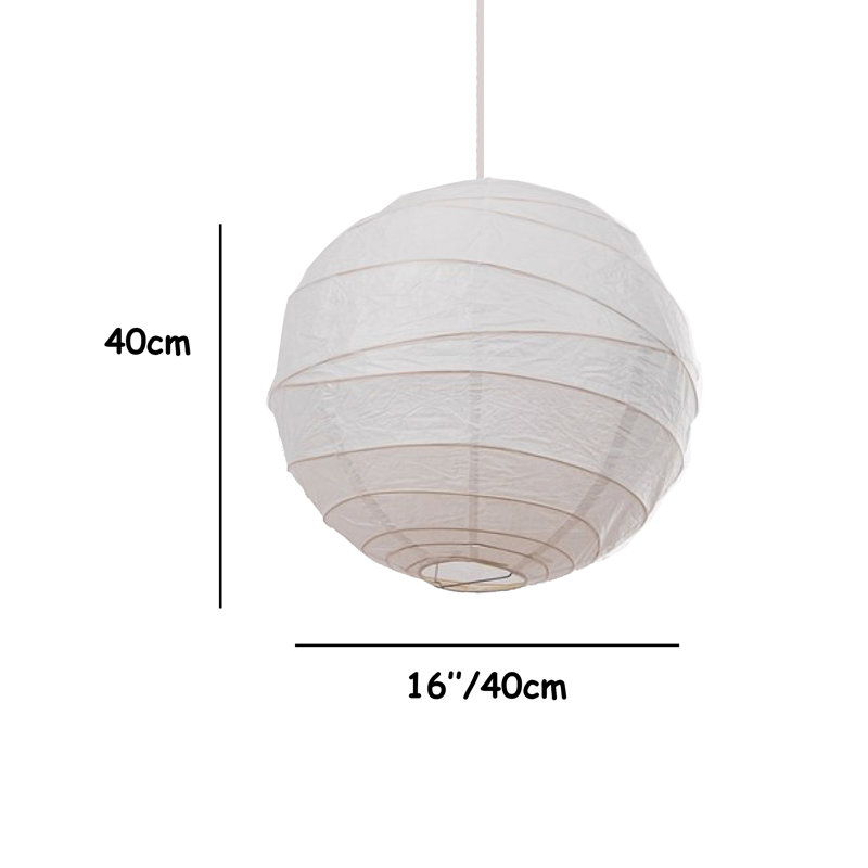 Irregular Paper Sphere Pendant Shade, 40 cm W