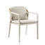 Chaise d'extérieur (2) - Chaises de patio - Coussins à eau - Structure en fer avec assise ergonomique à assise teintée grise 2Pcs
