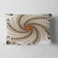 Motif de spirale blanche à motif fractal - Coussin décoratif imprimé abstrait