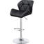 2 tabourets de bar réglables - Revêtement noir avec un design élégant et une base en métal pour un repas moderne (2 pièces) Capitonnage élégant, confort de finition-52045416