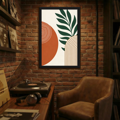 «Abstract Abstract Leaf Circle Design», reproduction d'art