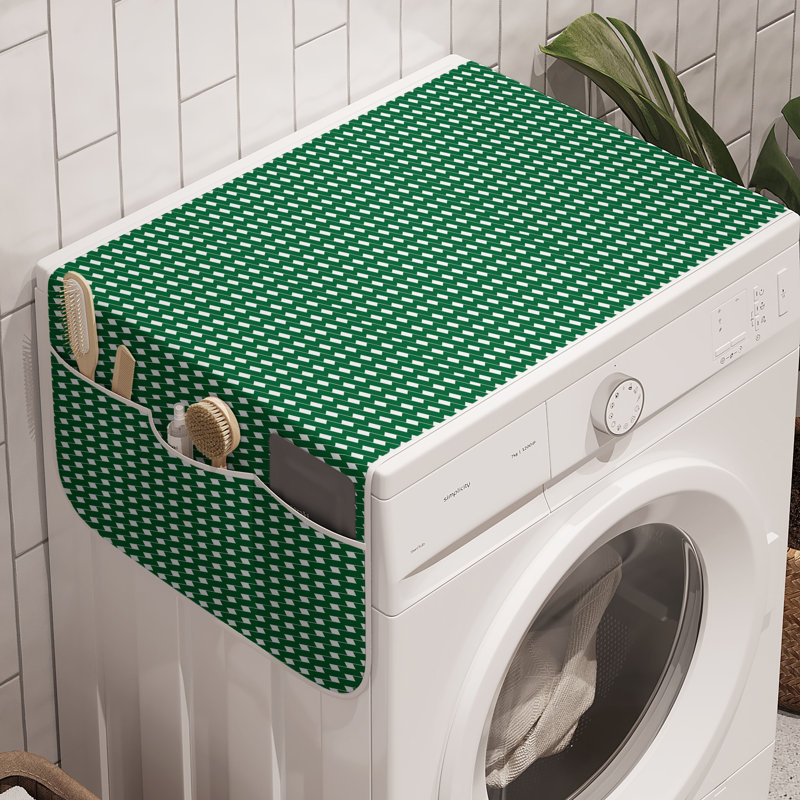 Paquet de 2 bacs à linge vert forêt et blanc de 47 po x 18,5 po East Urban Home