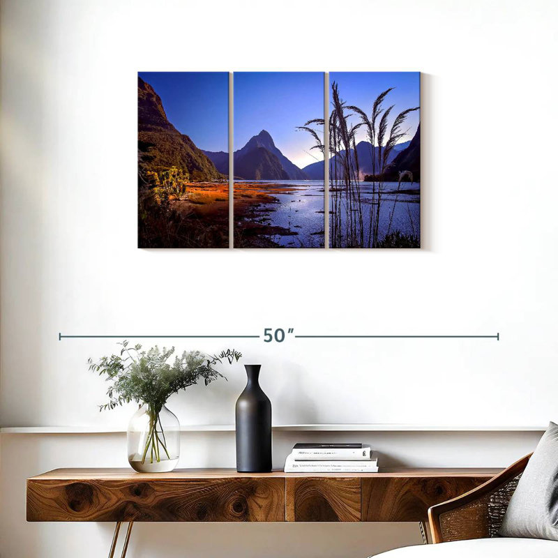 Milford Sound, lever du jour, H 20 po x l 33 po
